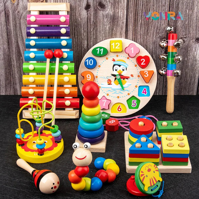 9-in-1 Wooden Montessori Toy Set