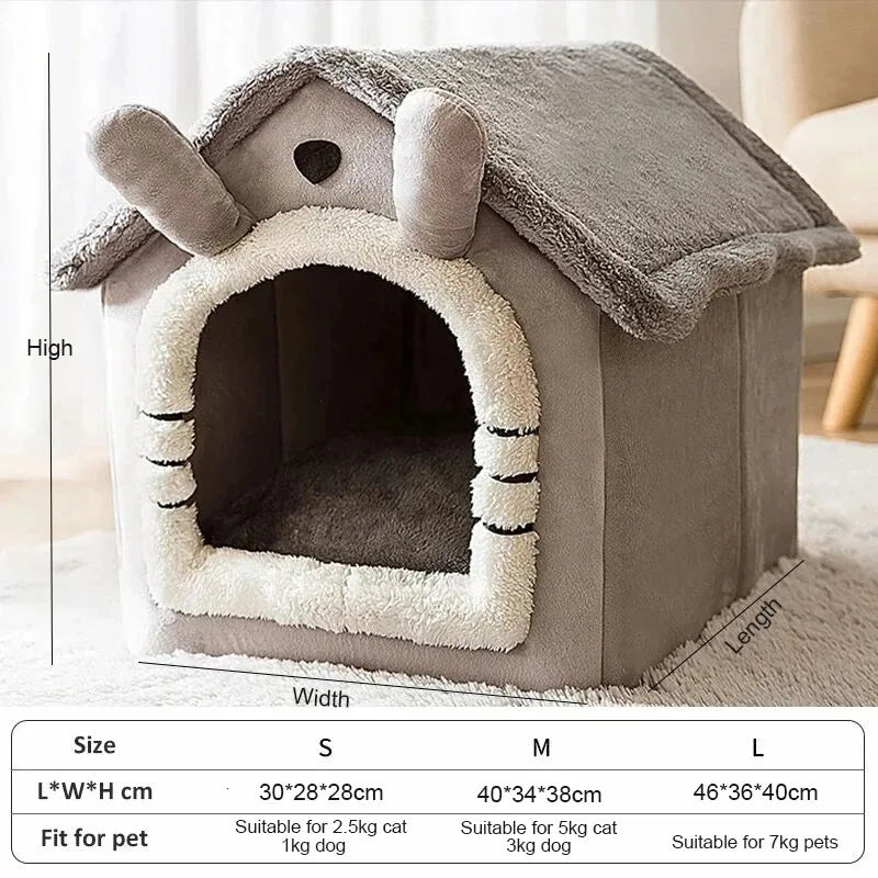 Indoor Warm Dog House – Soft Pet Bed Tent for Dogs and Cats