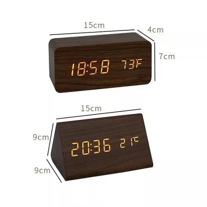 Wooden LED Alarm Clock