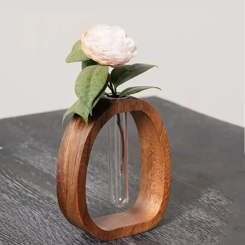 Walnut Solid Wood Flower Vase