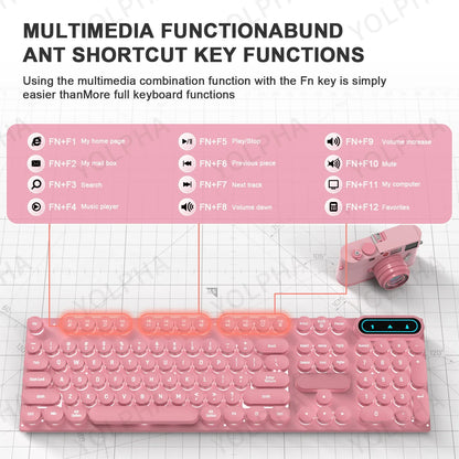 104-Keys RGB Backlit Wired Gaming Keyboard – Ergonomic Design for PC, Laptop, and Office Use