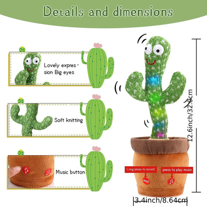 Rechargeable Dancing Cactus Plush Toy