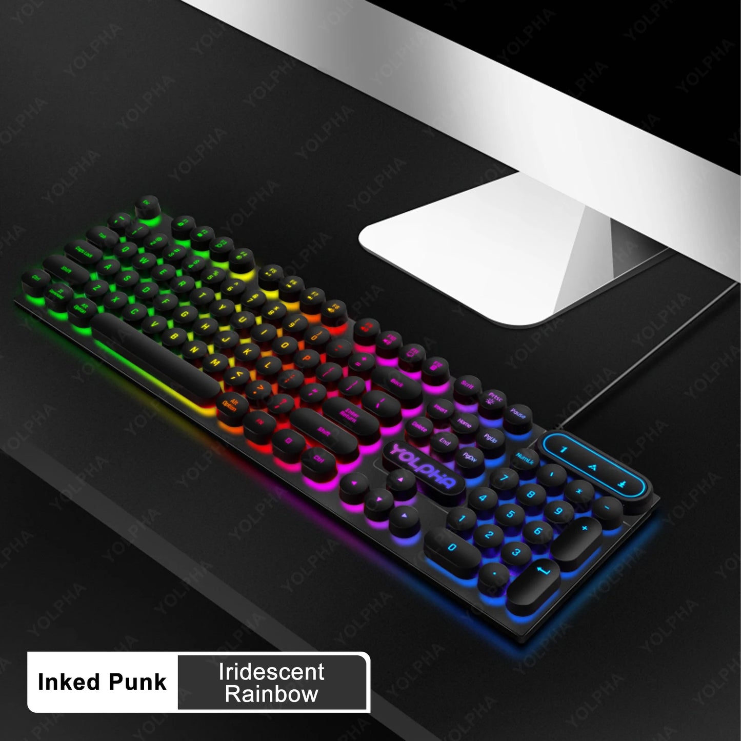 104-Keys RGB Backlit Wired Gaming Keyboard – Ergonomic Design for PC, Laptop, and Office Use