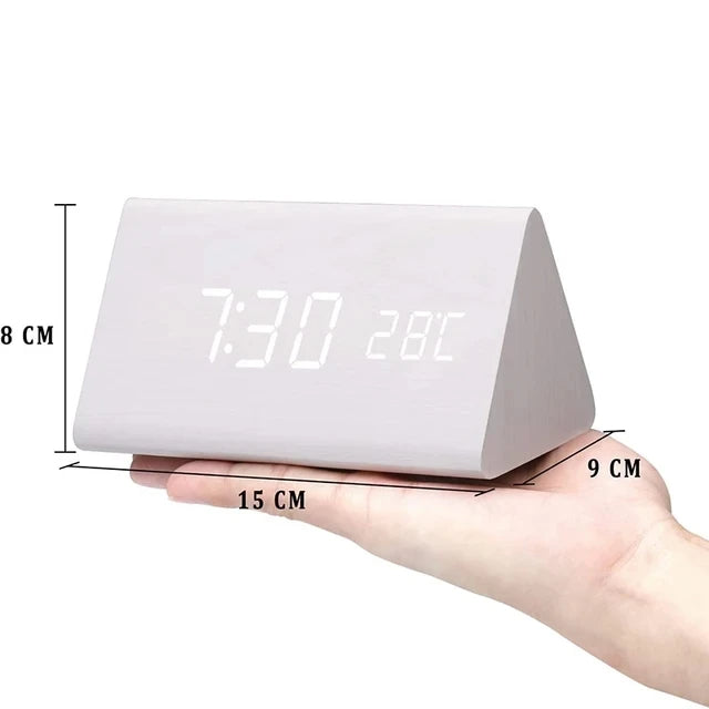 Wooden LED Alarm Clock