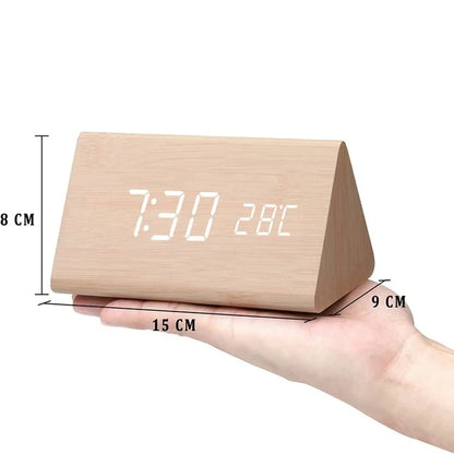 Wooden LED Alarm Clock